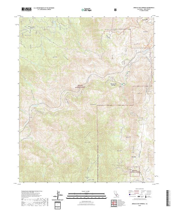 Miracle Hot Springs, CA — USGS 7.5-minute topo (2022)