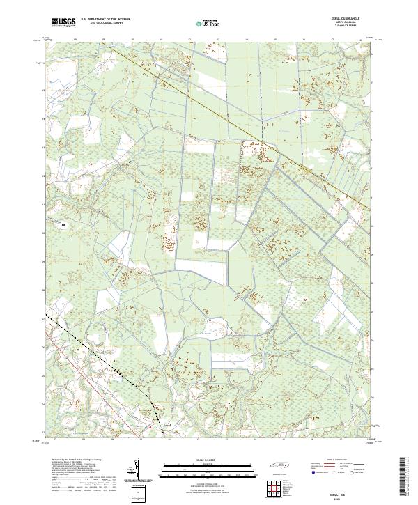 Ernul, NC — USGS 7.5-minute topo (2022)