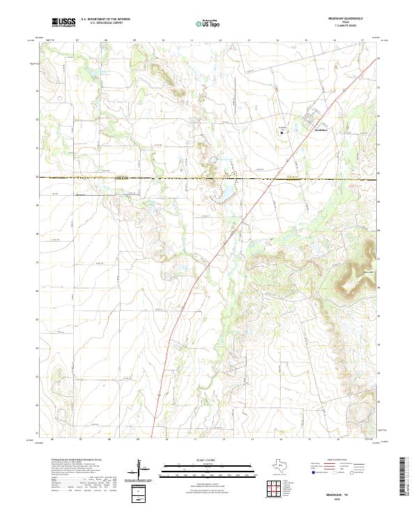 Bradshaw, TX — USGS 7.5-minute topo (2022)