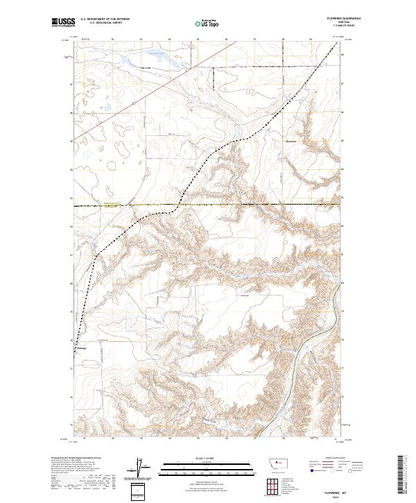 Floweree, MT — USGS 7.5-minute topo (2024)