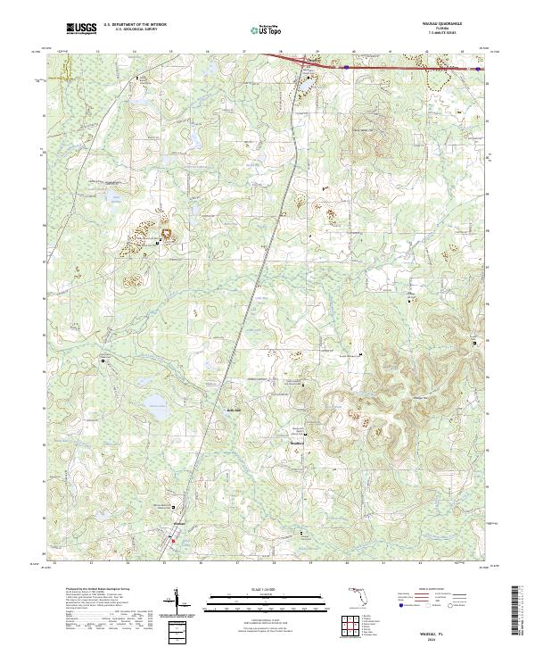 Wausau, FL — USGS 7.5-minute topo (2024)