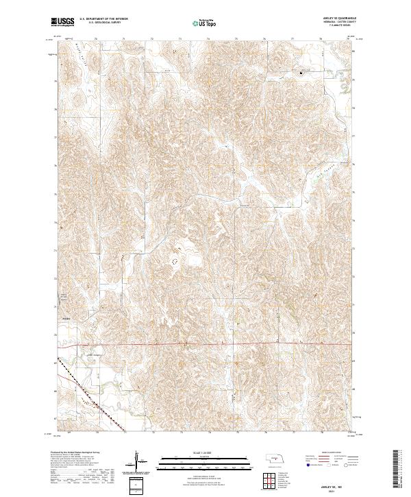 Ansley SE, NE — USGS 7.5-minute topo (2021)