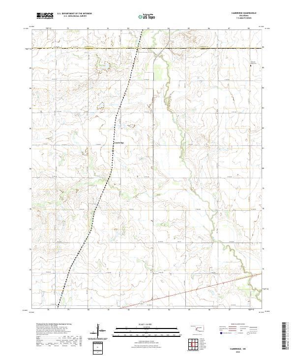 Cambridge, OK — USGS 7.5-minute topo (2022)