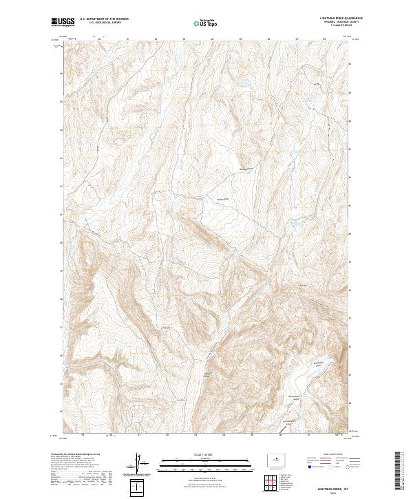 Lightning Ridge, WY — USGS 7.5-minute topo (2021)