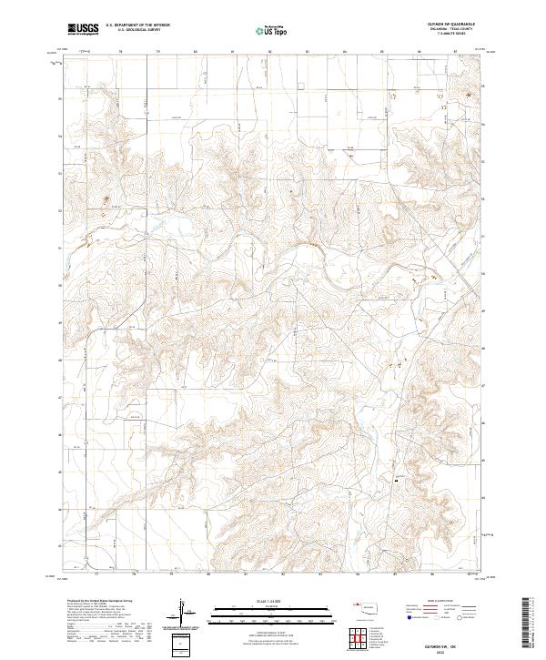 Guymon SW, OK — USGS 7.5-minute topo (2022)