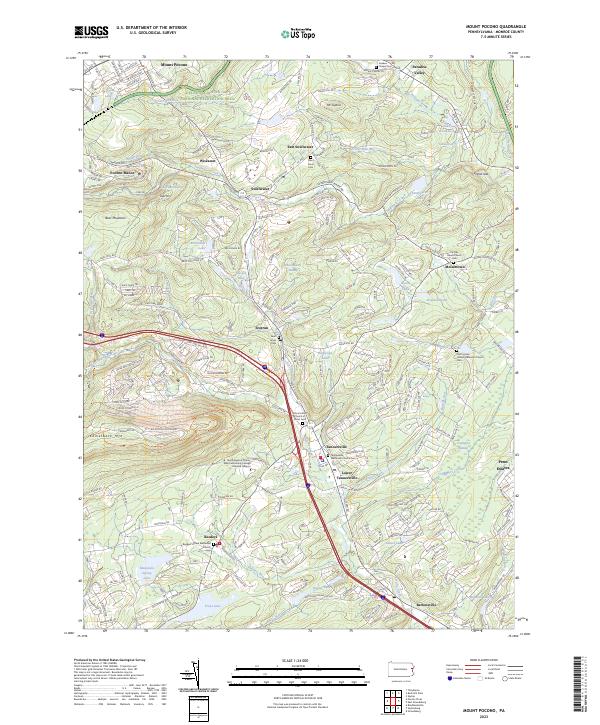 Mount Pocono, PA — USGS 7.5-minute topo (2023)