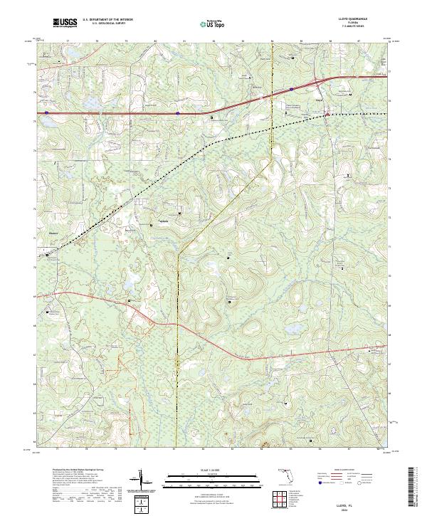 Lloyd, FL — USGS 7.5-minute topo (2024)