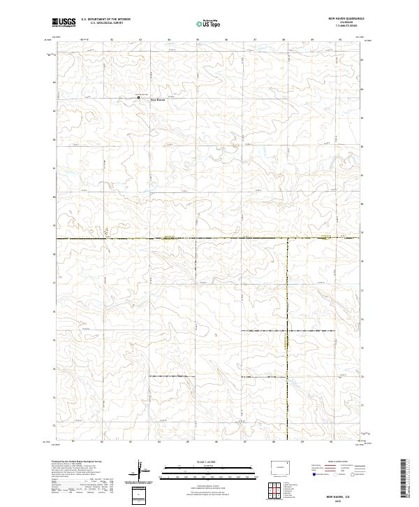 New Haven, CO — USGS 7.5-minute topo (2022)