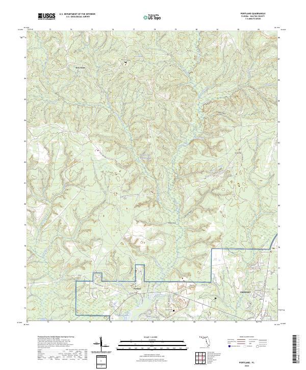Portland, FL — USGS 7.5-minute topo (2024)