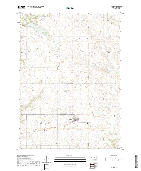 Collins, IA — USGS 7.5-minute topo (2022)