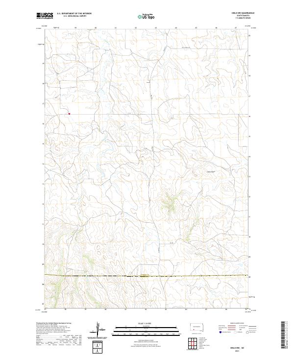 Hisle NW, SD — USGS 7.5-minute topo (2021)