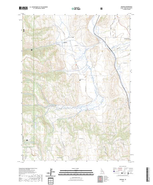 Nounan, ID — USGS 7.5-minute topo (2023)