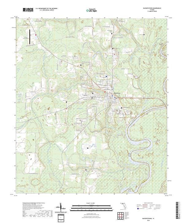 Blountstown, FL — USGS 7.5-minute topo (2024)