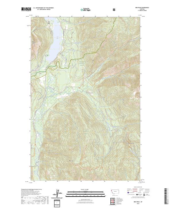 Ibex Peak, MT — USGS 7.5-minute topo (2024)