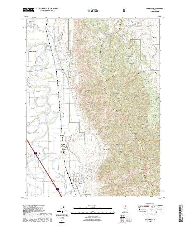 Honeyville, UT — USGS 7.5-minute topo (2023)