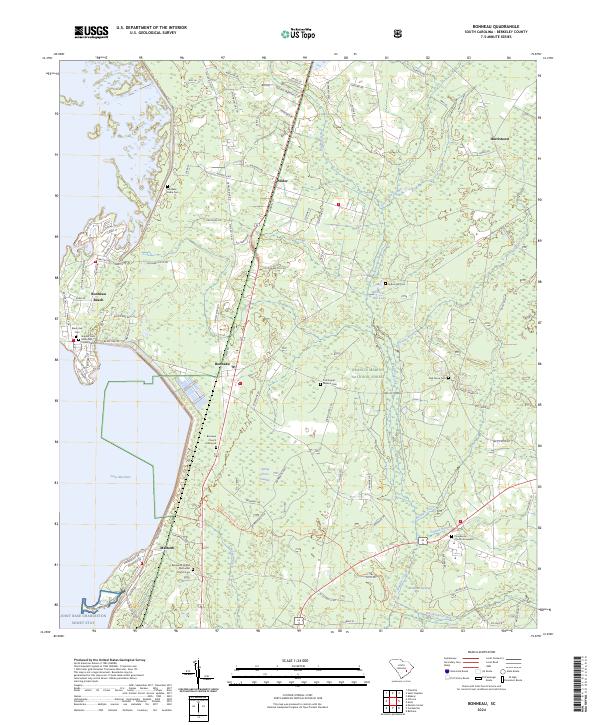 Bonneau, SC — USGS 7.5-minute topo (2024)
