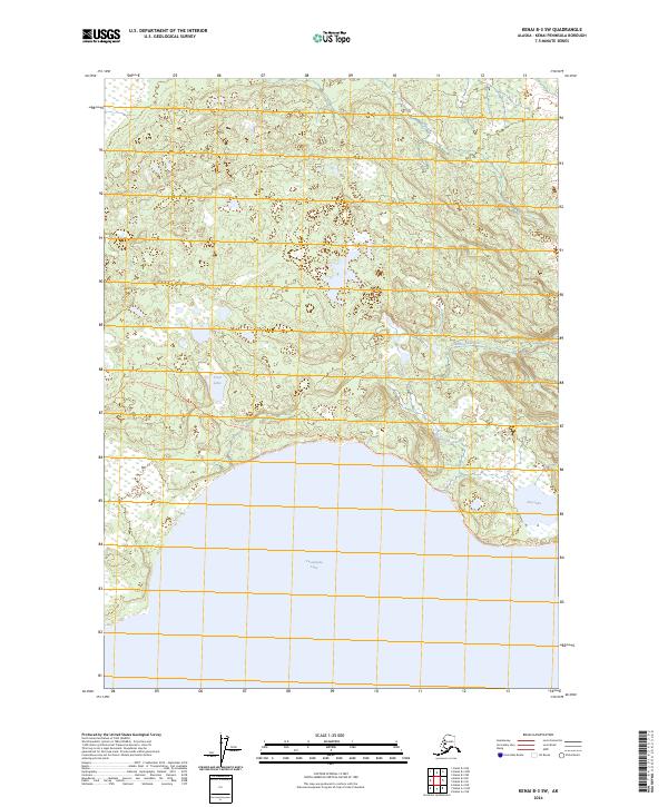 Kenai B-3 SW, AK — USGS 7.5-minute topo (2024)