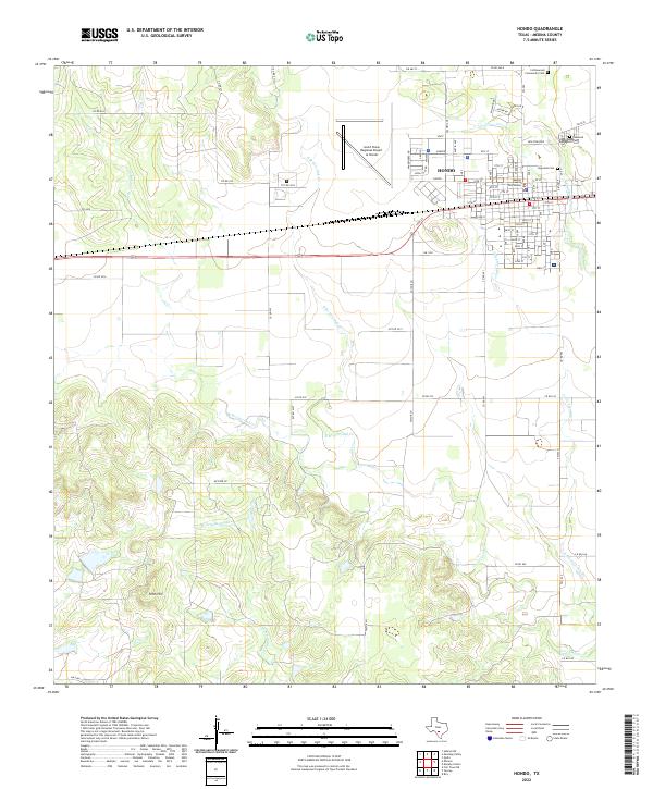 Hondo, TX — USGS 7.5-minute topo (2022)