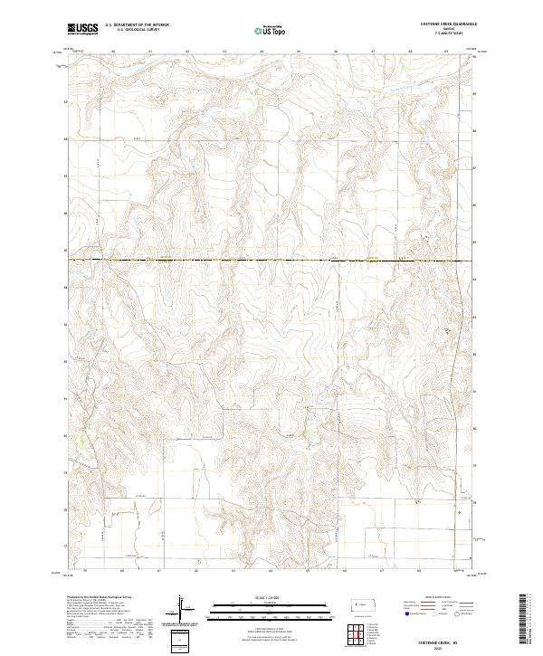 Cheyenne Creek, KS — USGS 7.5-minute topo (2022)