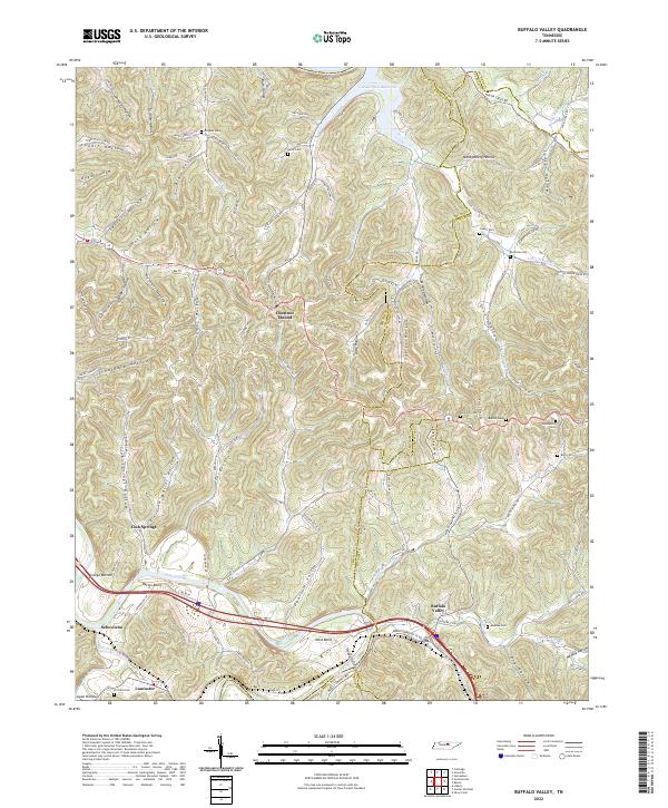 Buffalo Valley, TN — USGS 7.5-minute topo (2022)