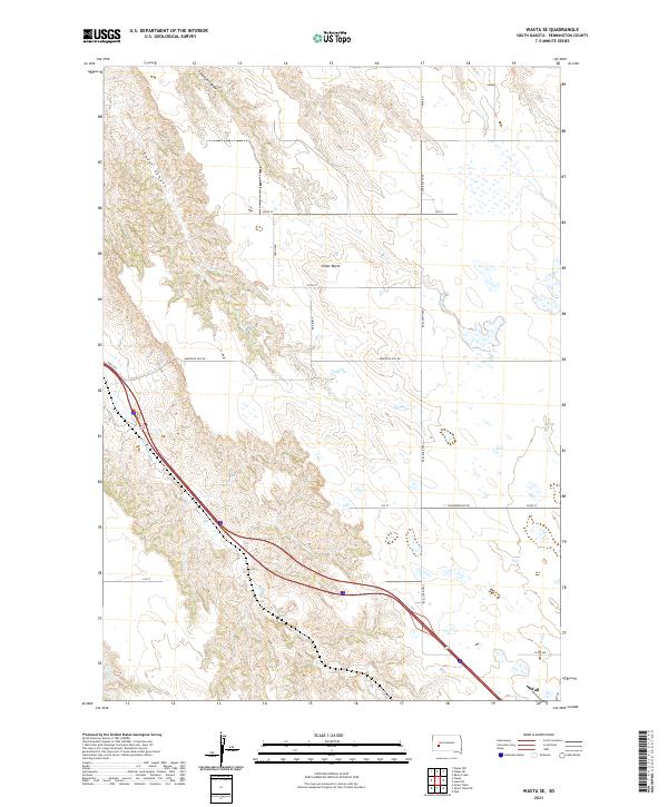 Wasta SE, SD — USGS 7.5-minute topo (2021)