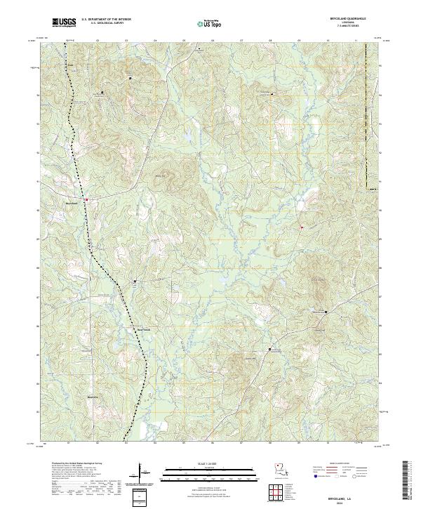 Bryceland, LA — USGS 7.5-minute topo (2024)