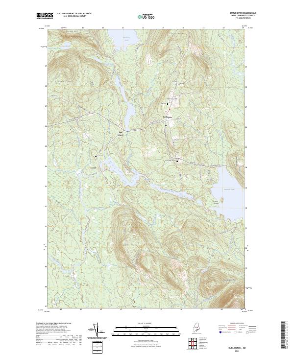 Burlington, ME — USGS 7.5-minute topo (2024)