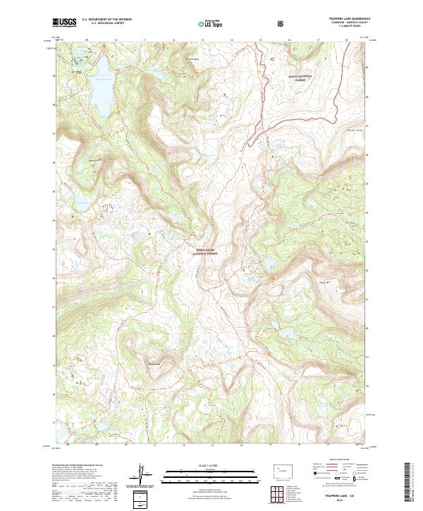 Trappers Lake, CO — USGS 7.5-minute topo (2022)