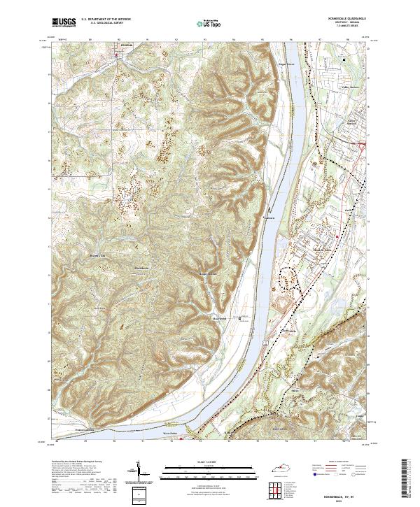 Kosmosdale, KY-IN — USGS 7.5-minute topo (2022)