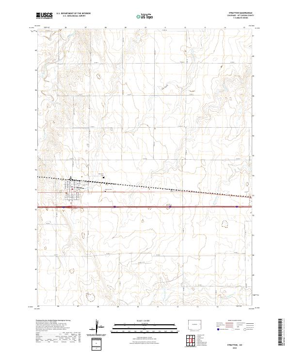 Stratton, CO — USGS 7.5-minute topo (2022)