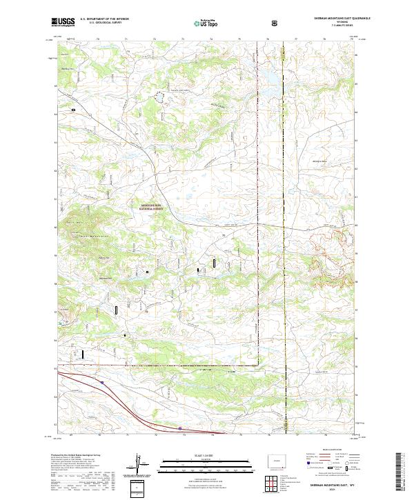 Sherman Mountains East, WY — USGS 7.5-minute topo (2021)