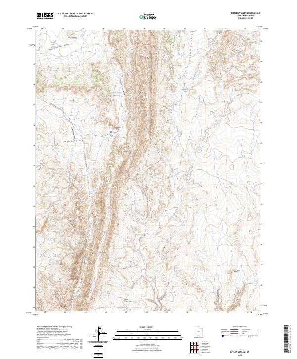 Butler Valley, UT — USGS 7.5-minute topo (2023)