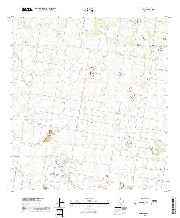 Monte Christo, TX — USGS 7.5-minute topo (2022)