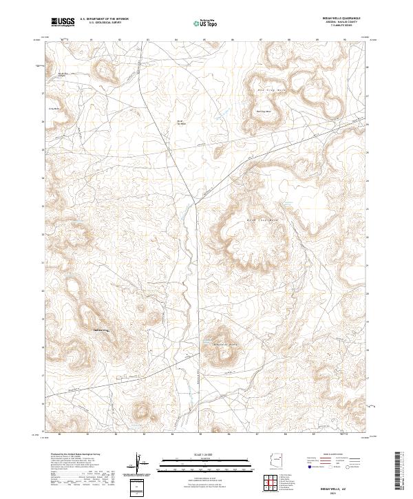 Indian Wells, AZ — USGS 7.5-minute topo (2021)
