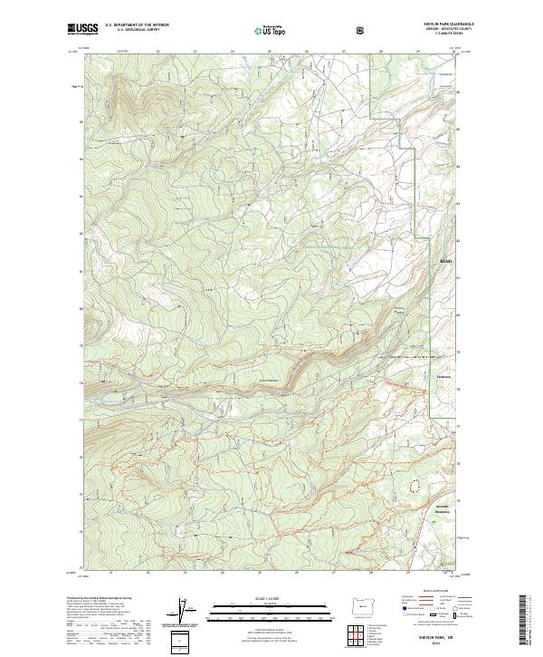 Shevlin Park, OR — USGS 7.5-minute topo (2024)