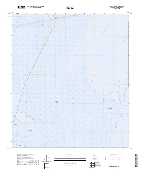 Pumpkin Islands, LA — USGS 7.5-minute topo (2024)