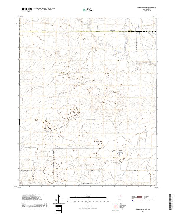Cherokee Valley, NM — USGS 7.5-minute topo (2023)