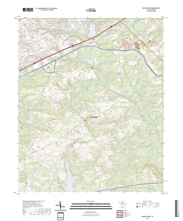 Messers Pond, SC — USGS 7.5-minute topo (2024)