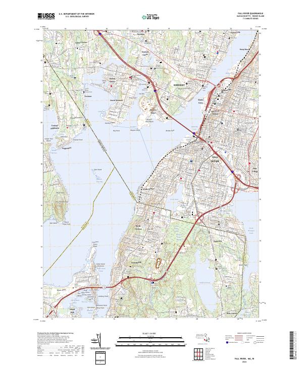 Fall River, MA-RI — USGS 7.5-minute topo (2024)