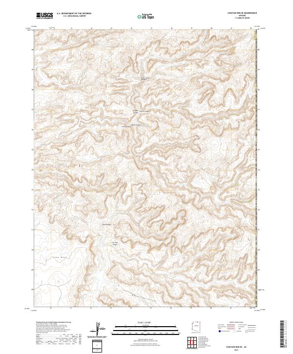Chaiyahi Rim SE, AZ — USGS 7.5-minute topo (2021)