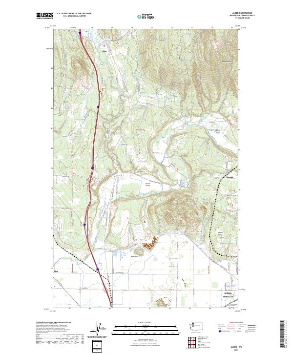 Alger, WA — USGS 7.5-minute topo (2023)