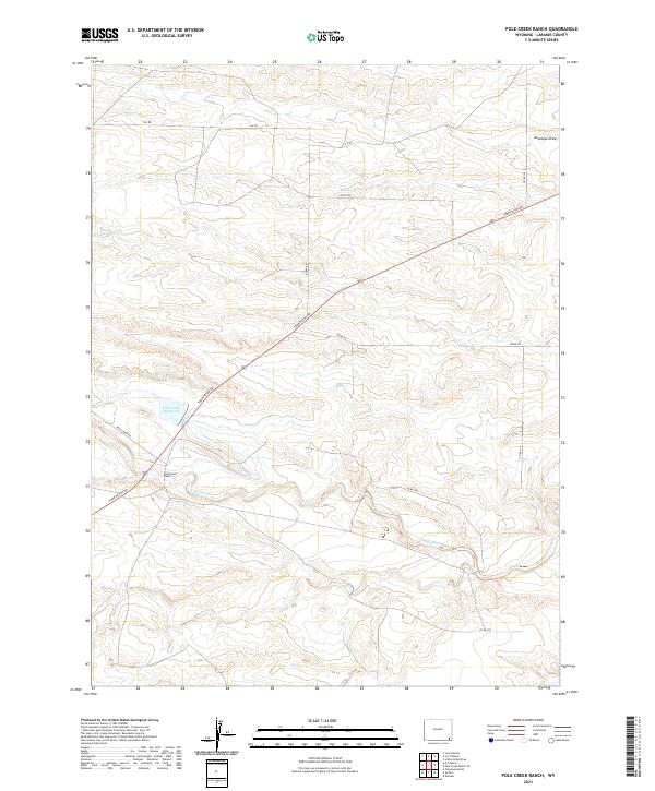 Pole Creek Ranch, WY — USGS 7.5-minute topo (2021)