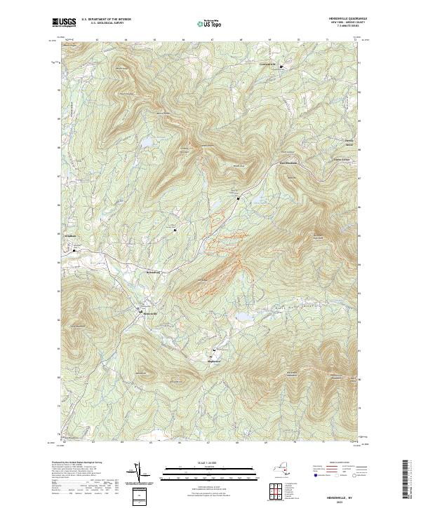 Hensonville, NY — USGS 7.5-minute topo (2023)
