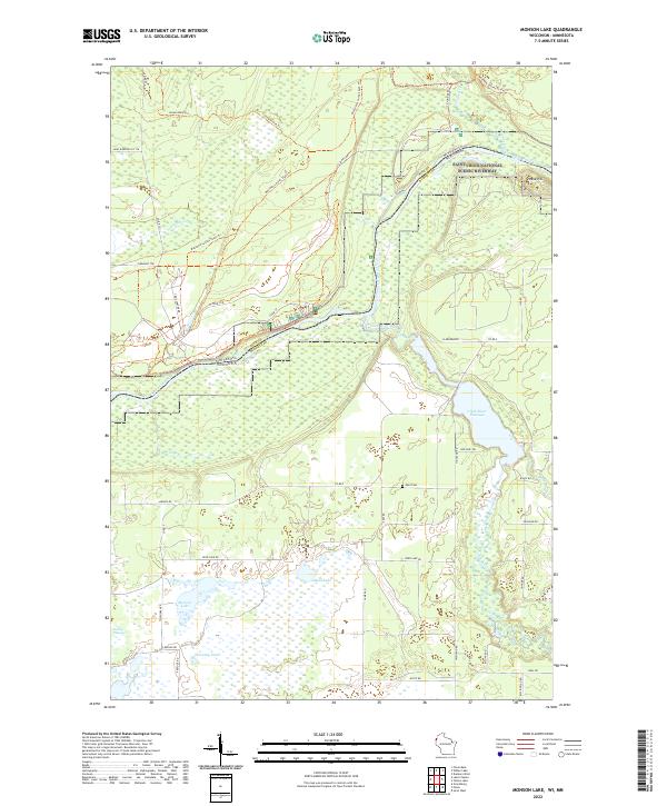Monson Lake, WI-MN — USGS 7.5-minute topo (2022)