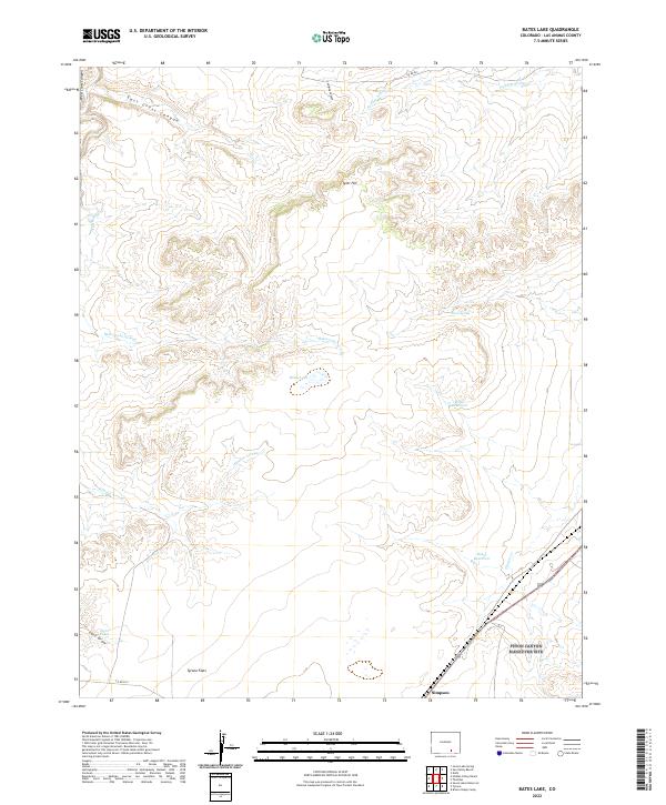 Bates Lake, CO — USGS 7.5-minute topo (2022)