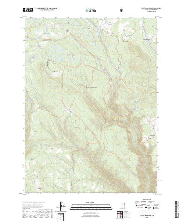 Taylor Mountain, UT — USGS 7.5-minute topo (2023)