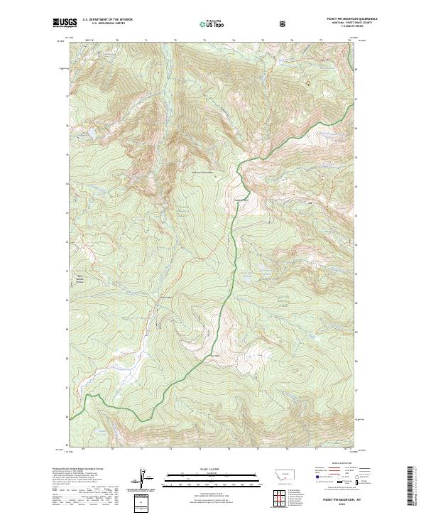 Picket Pin Mountain, MT — USGS 7.5-minute topo (2024)