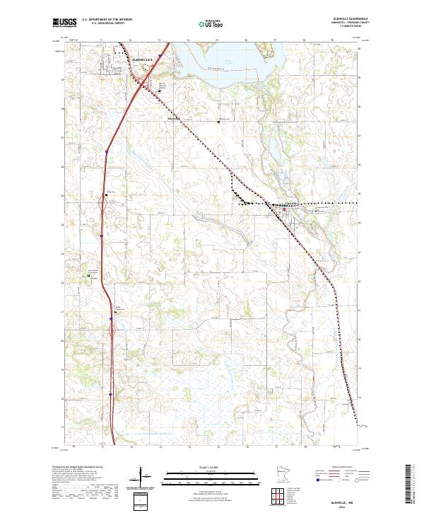 Glenville, MN — USGS 7.5-minute topo (2022)