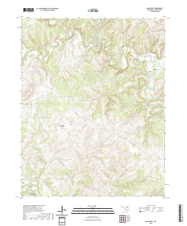 Nelagoney, OK — USGS 7.5-minute topo (2022)