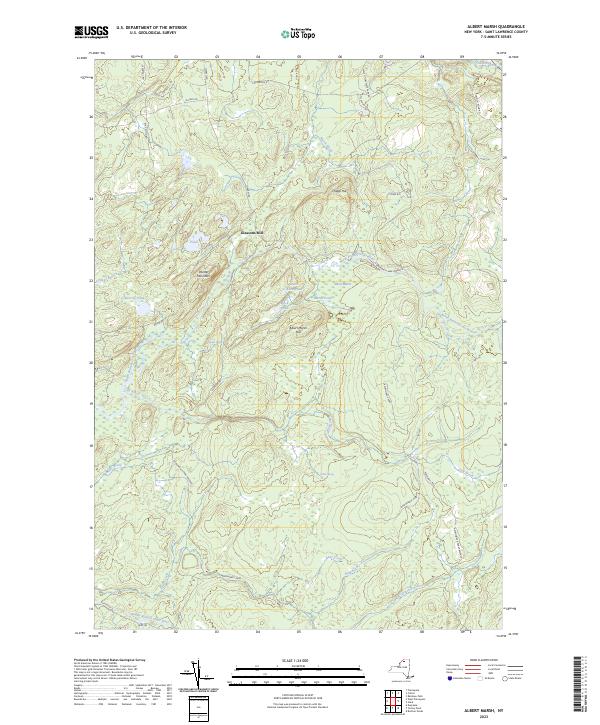 Albert Marsh, NY — USGS 7.5-minute topo (2023)